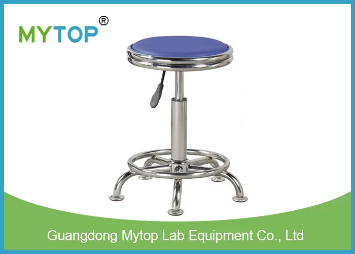 Height Adjustable Blue Color PU Surface Lab Stool