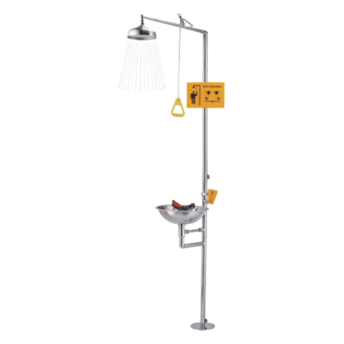 304 Stainless Steel Emergency Eyewash Shower